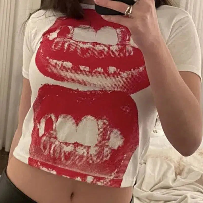 Lips Crop Top — vista posteriore