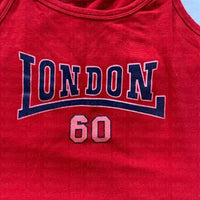 London Retro Tank Top — dettaglio della stampa