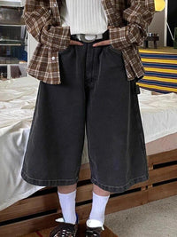 Long Baggy Denim Shorts Jorts — vista posteriore