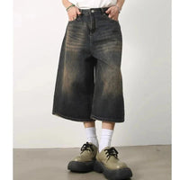 Long Denim Shorts Jorts — vista laterale