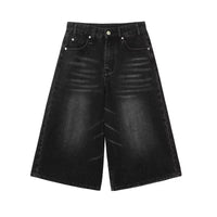 Long Denim Shorts Jorts — vista posteriore