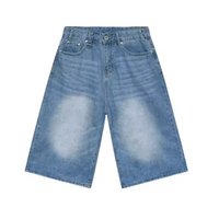 Long Denim Shorts Jorts — vista frontale