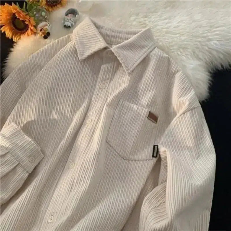Long Sleeve Corduroy Shirt — dettaglio