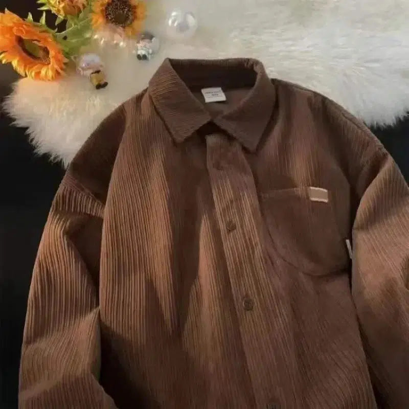 Long Sleeve Corduroy Shirt — vista posteriore