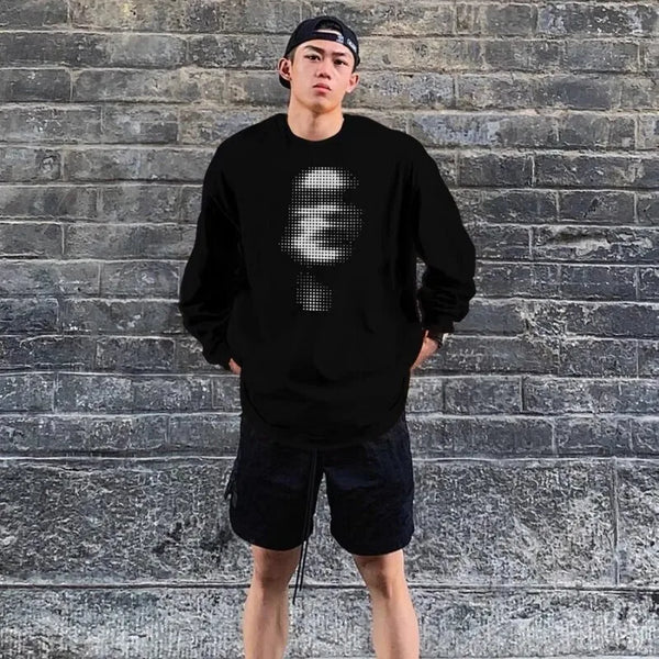 Y2K Long Sleeve Faces Graphic Top T-Shirt
