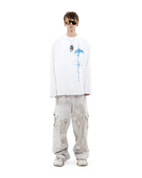Long Sleeve Holy Graphic Top T Shirt — vista laterale