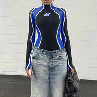 Long Sleeve Racing Body Suit Top — dettaglio della stampa
