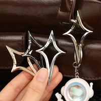 Long Star Belt Loop Carabiner Keychain — vista frontale