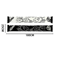 Look at the time! Graphic Knitted Shawl Scarf — vista frontale