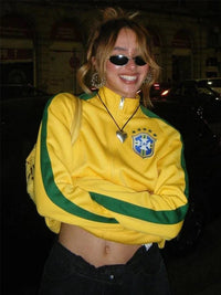 Loose Brazil Zip Up Jacket — vista completa