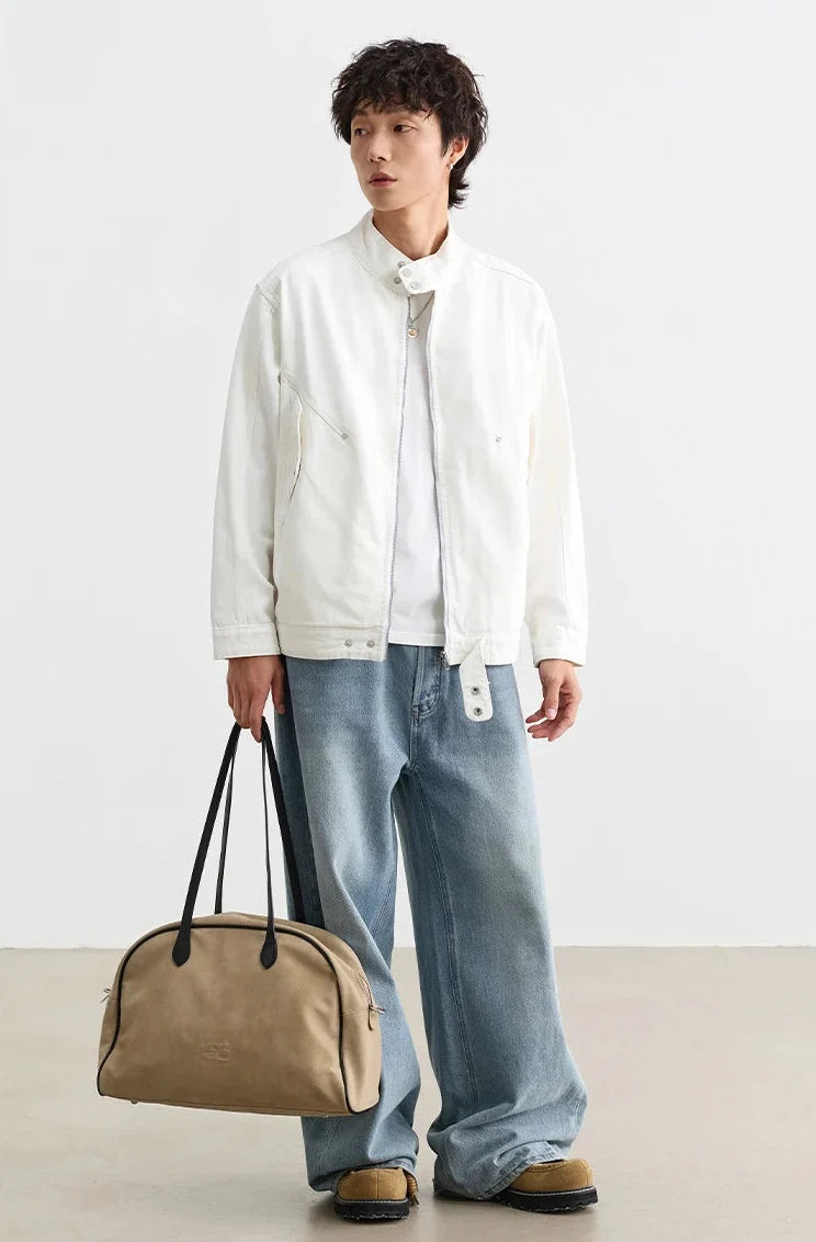 Loose Zip Up Workwear Jacket — vista completa