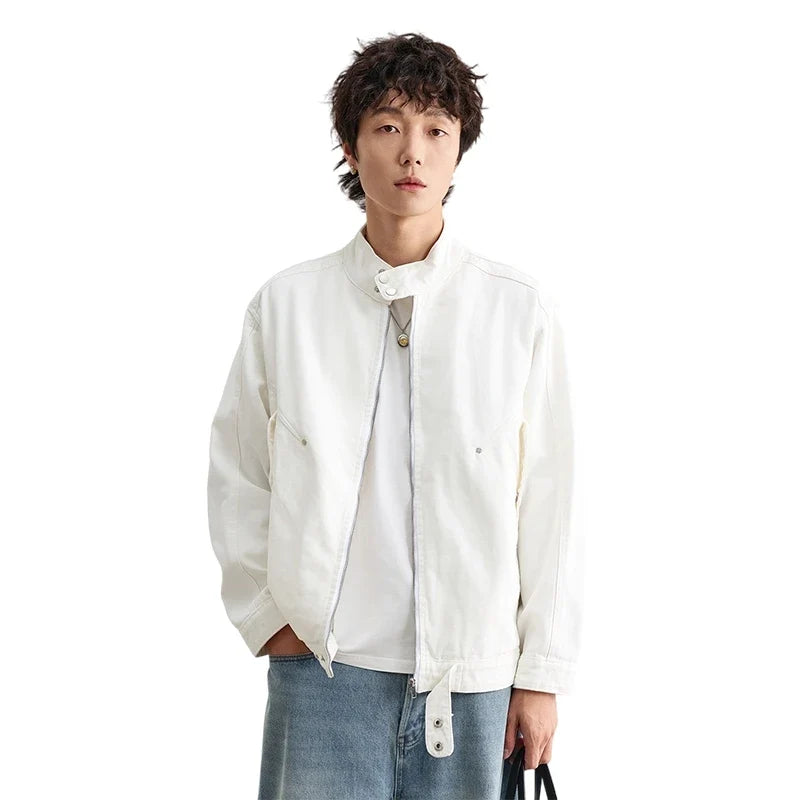 Loose Zip Up Workwear Jacket — dettaglio