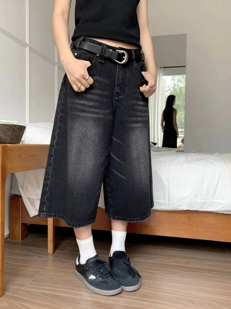 Low Rise Jean Shorts Jorts — dettaglio della stampa
