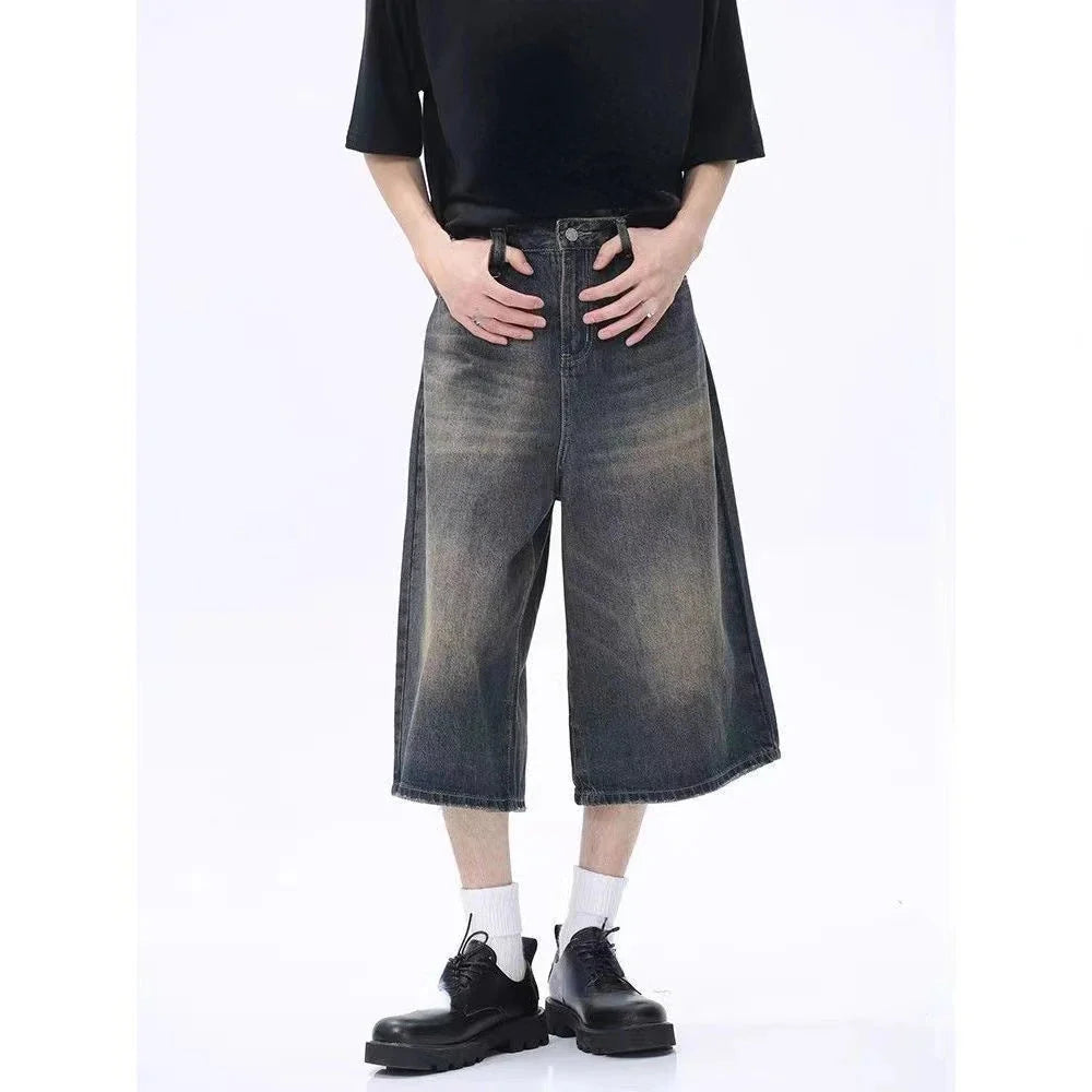Low Rise Jean Shorts Jorts — vista posteriore
