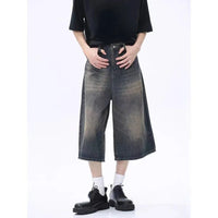 Low Rise Jean Shorts Jorts — vista posteriore