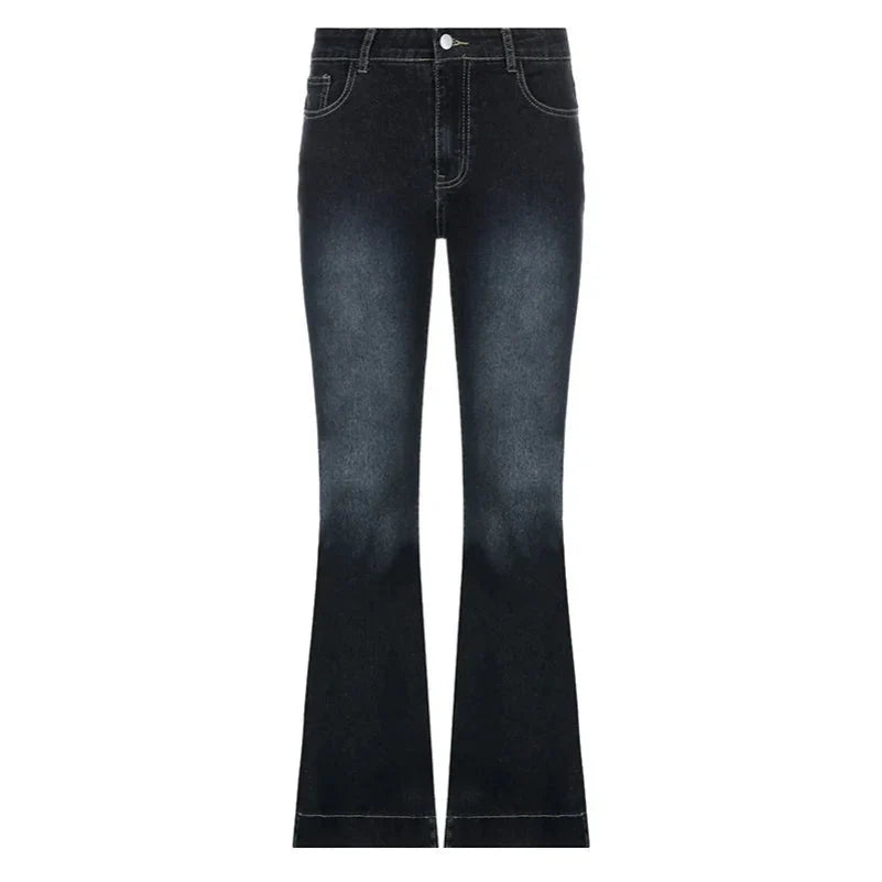 Low Waist Flared Jeans — dettaglio della stampa