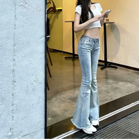 Low Waist Super Skinny Flared Jeans — vista posteriore