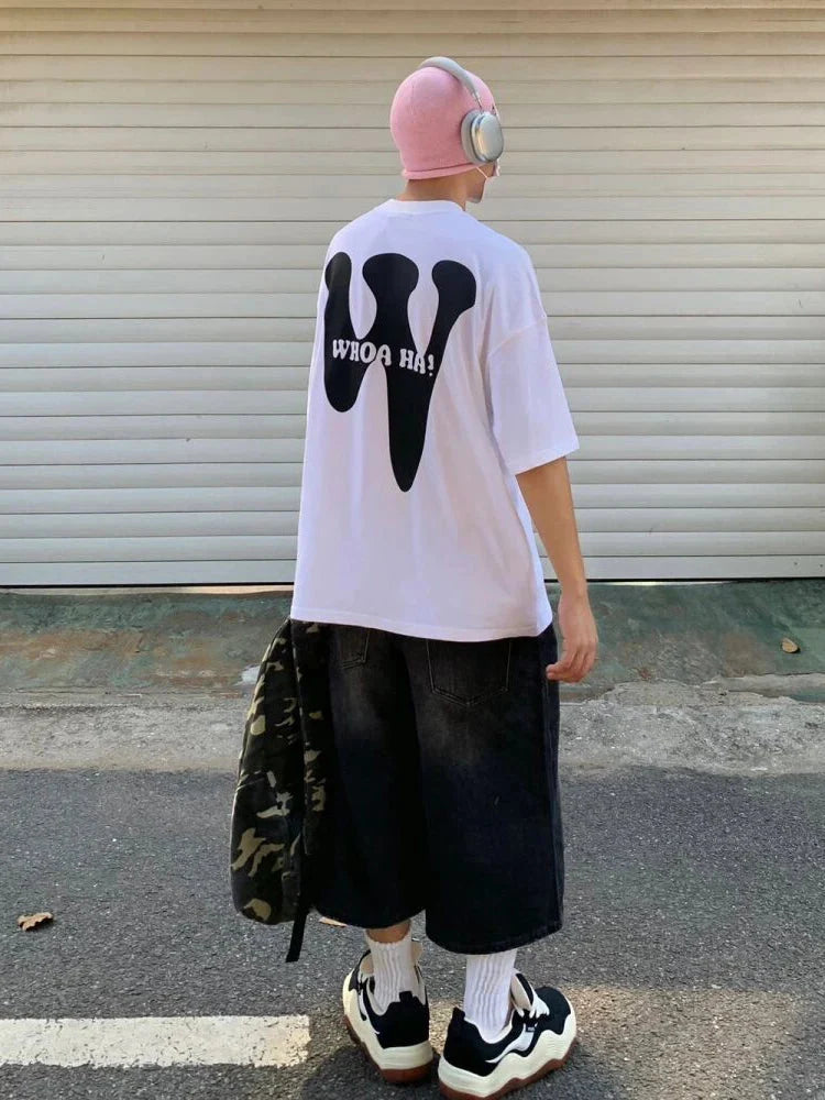 Low Waist Wide Leg Jorts — vista posteriore