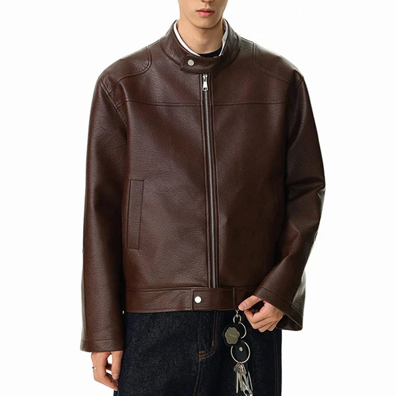 Mens Essential Faux Leather Jacket — in alternativa
