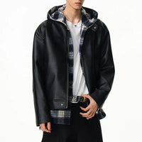 Mens Essential Faux Leather Jacket — dettaglio del tessuto