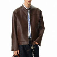 Mens Essential Faux Leather Jacket — dettaglio