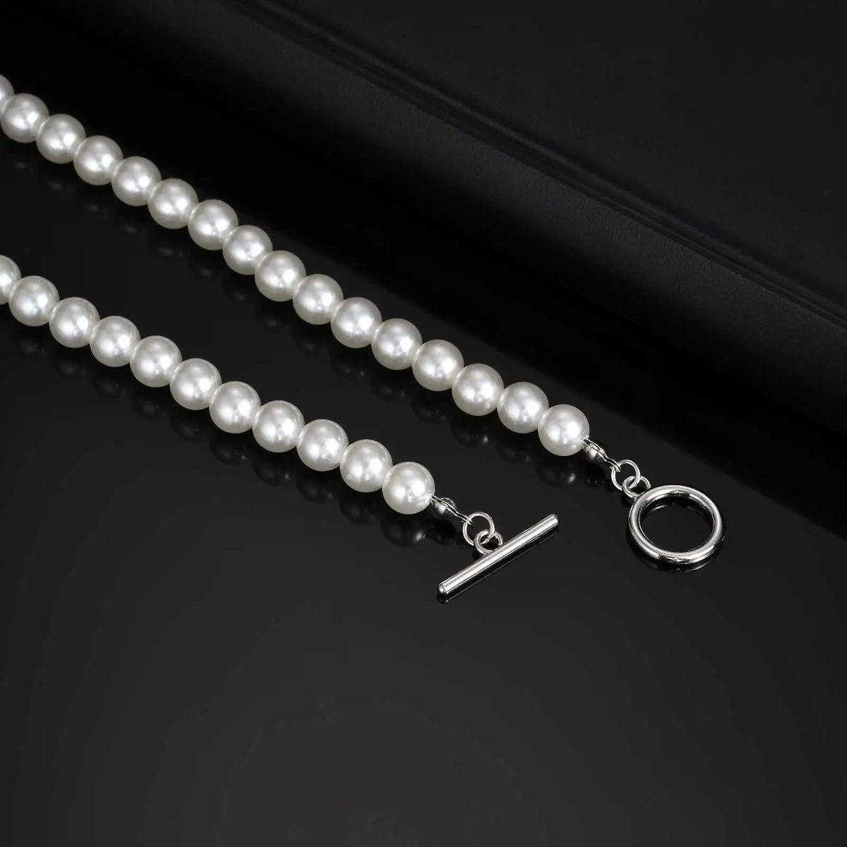 Mens Imitation Pearl Beaded Necklace — dettaglio della stampa