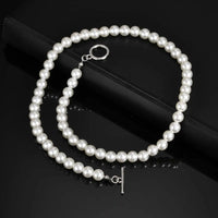 Mens Imitation Pearl Beaded Necklace — in alternativa