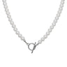 Y2K Mens Imitation Pearl Beaded Necklace