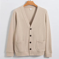 Mens Knitted Button Up Sweater Cardigan — vista posteriore
