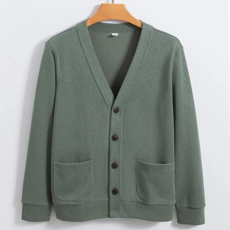 Mens Knitted Button Up Sweater Cardigan — in alternativa