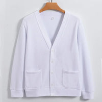 Mens Knitted Button Up Sweater Cardigan — vista completa