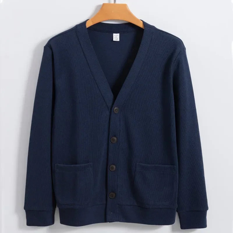 Mens Knitted Button Up Sweater Cardigan — dettaglio della stampa