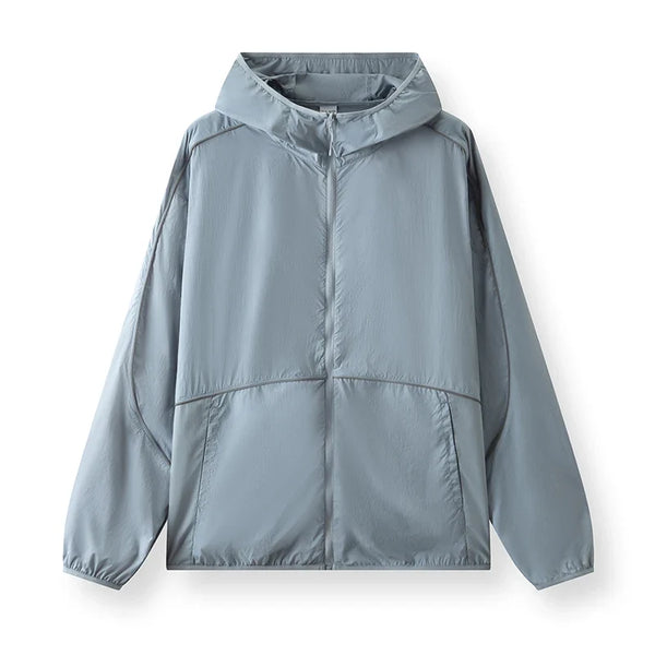Lightweight Breathable Windbreaker Jacket — vista frontale