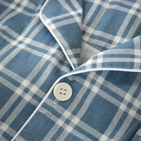 Mens Plaid Thin Pyjama Set — vista laterale