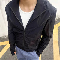Mens Slim Activewear Zip Up Jacket — dettaglio della stampa
