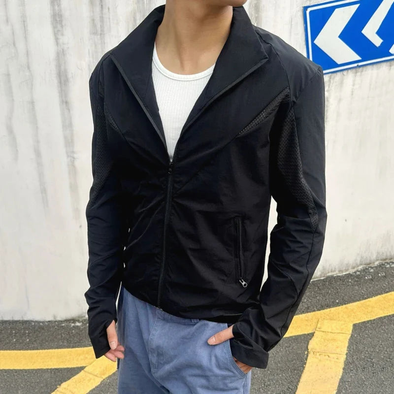 Mens Slim Activewear Zip Up Jacket — vista posteriore
