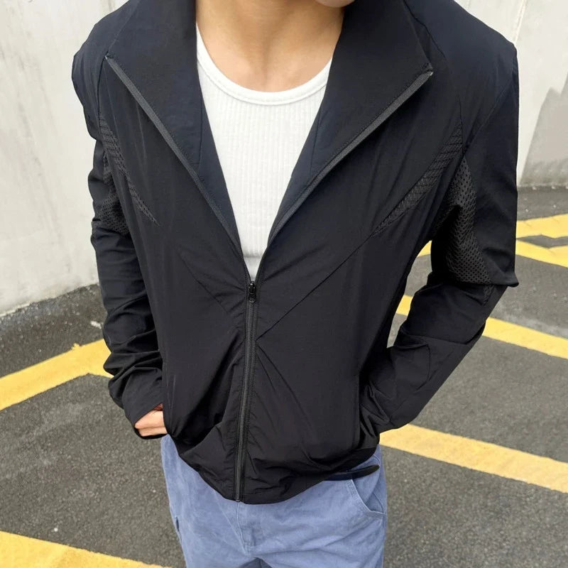 Mens Slim Activewear Zip Up Jacket — dettaglio