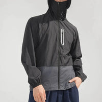 Mens Waterproof Light Windbreaker Jacket Coat — dettaglio del tessuto