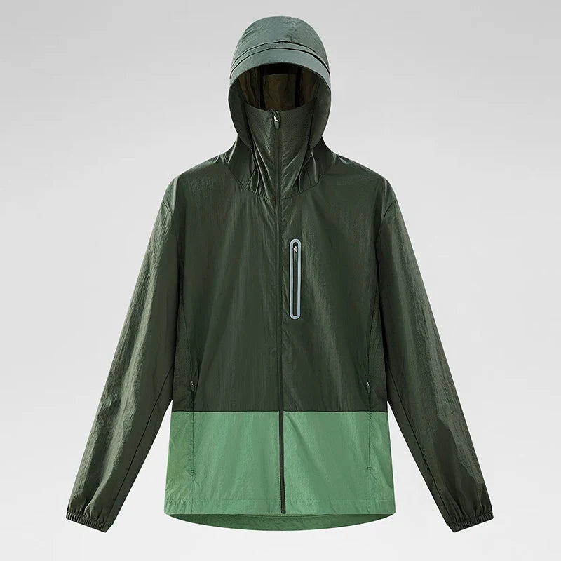 Mens Waterproof Light Windbreaker Jacket Coat — vista laterale