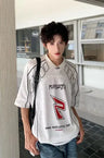 Y2K Mesh Motorcycle V Neck Racing Jersey