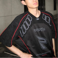 Mesh Motorcycle V Neck Racing Jersey — dettaglio