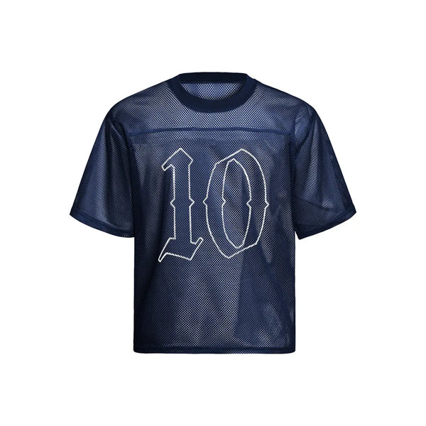 Mesh Short Sleeve Football Jersey — vista frontale