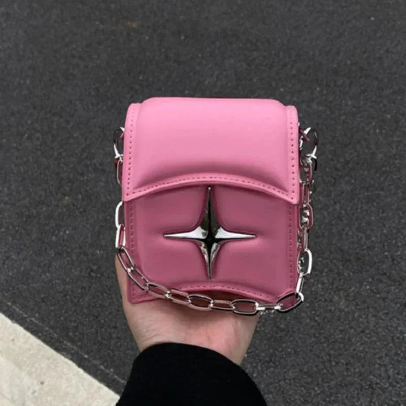 Mini Chain Cross Shoulder Handbag — vista laterale
