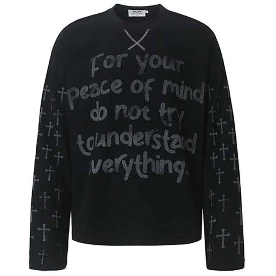"Minimal Memory" Graphic Long Sleeve Top — vista posteriore