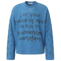 "Minimal Memory" Graphic Long Sleeve Top — vista frontale