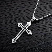 Minimalist Cross Pendant Necklace — dettaglio