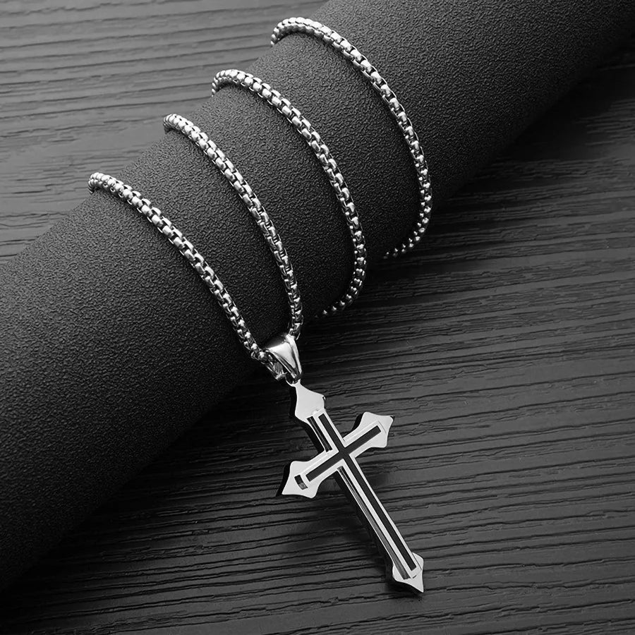 Minimalist Cross Pendant Necklace — dettaglio della stampa