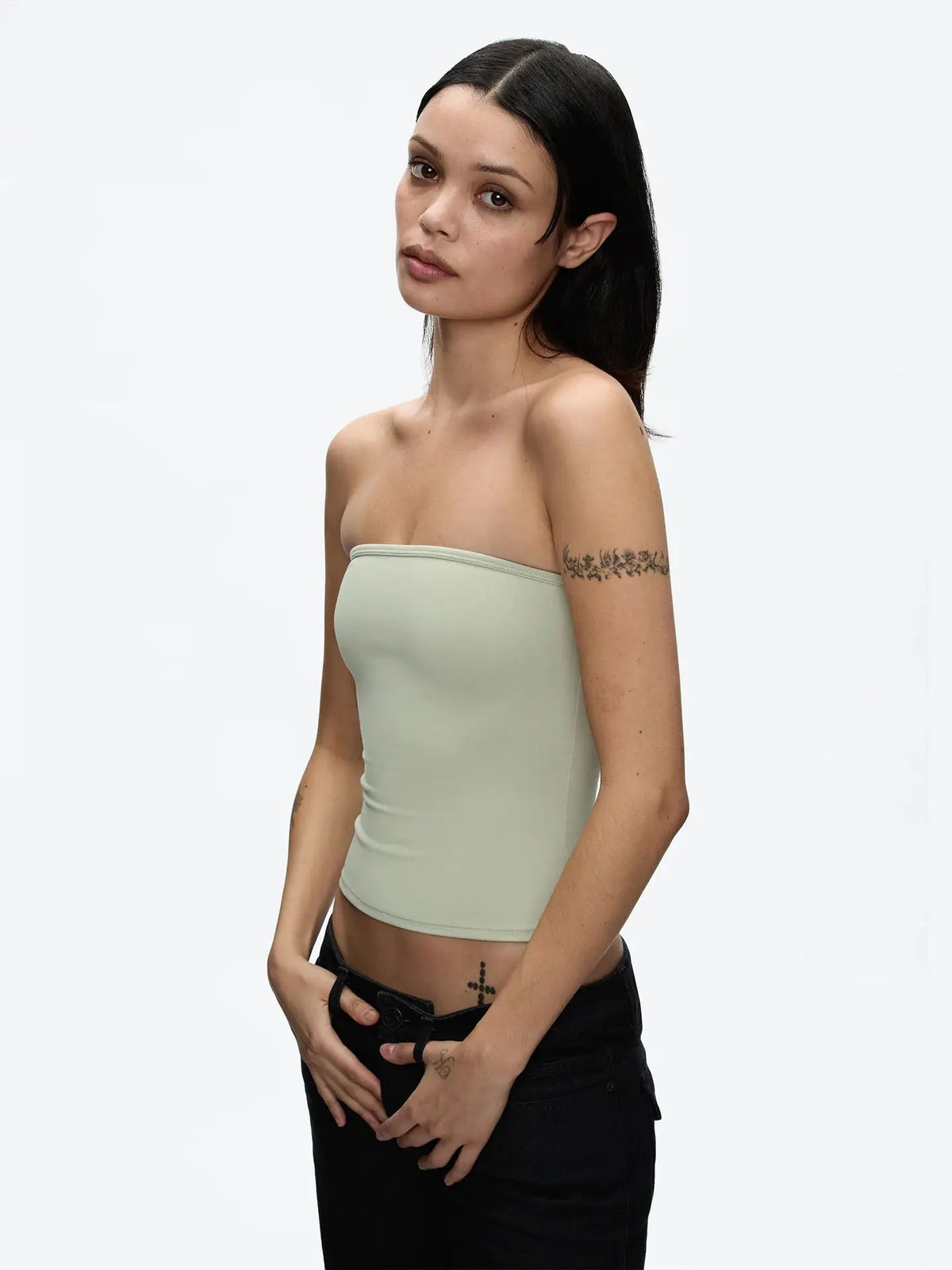 Minimalist Essentials Bandeau Tube Top — vista frontale