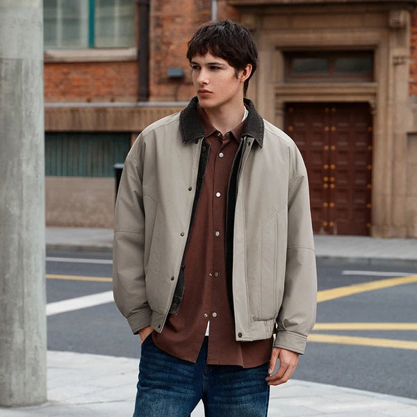 Mock Two Piece Bomber Jacket — vista frontale