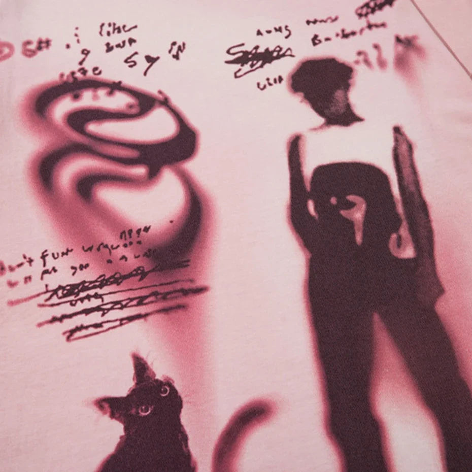 Morphed Graphic Long Sleeve Top — in alternativa